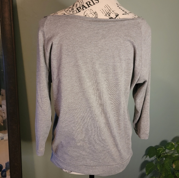 Grey Beatles Abbey Road wide neck tshirt 3/4 sleeve - Picture 4 of 6